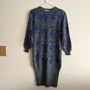 Vintage 80s Funky Sweater Dress